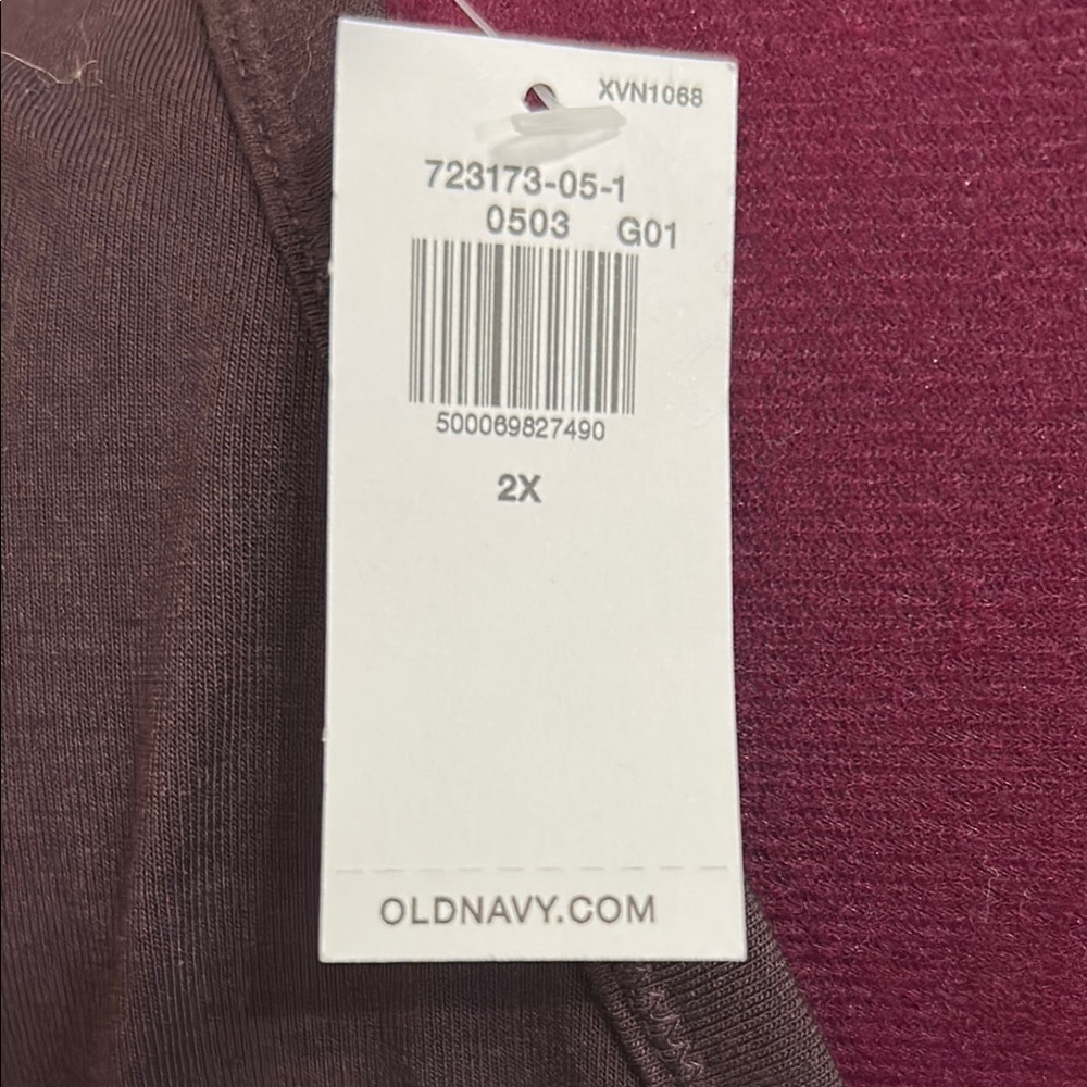 Old Navy 2X Purple Boxy Crop Tank Top - Picture 3 of 6
